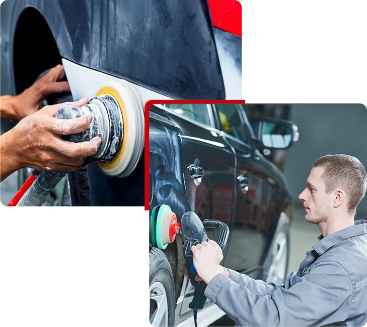 Collision repair work at Ventura Collision Center